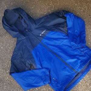 Columbia Navy Blue & Blue Fleece Lined Jacket Youth Medium